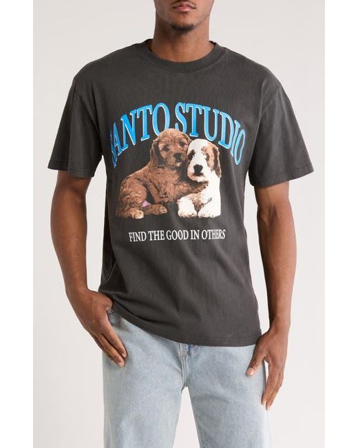 Saint Studio Black Find The Good Graphic T-Shirt for men