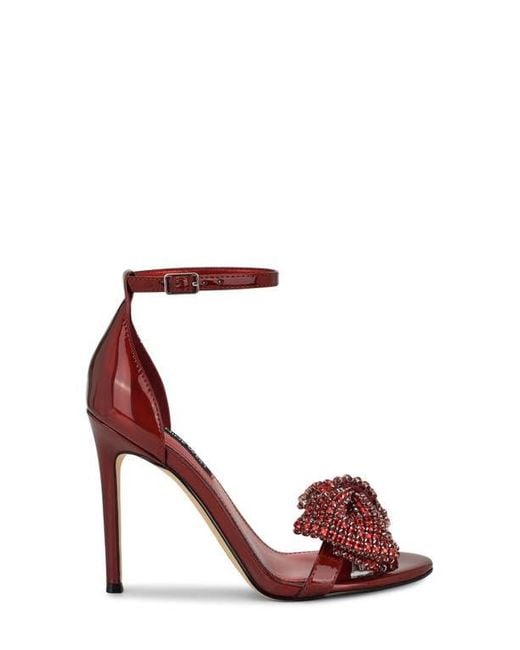 Nine West Red Tansie Ankle Strap Sandal