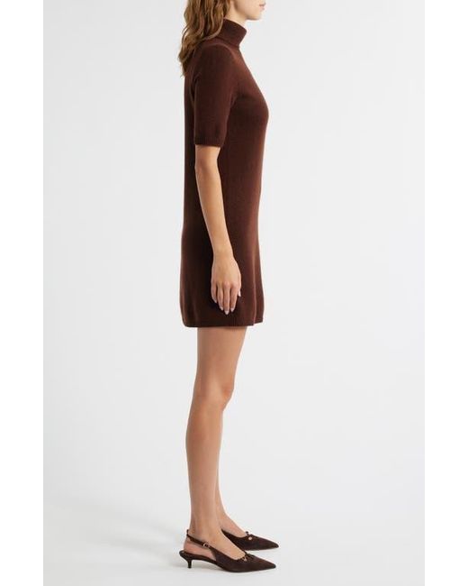 Doen Agathe Turtleneck Cashmere Sweater Dress in Brown | Lyst