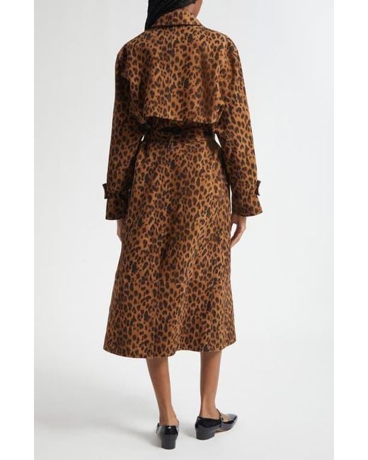 3.1 Phillip Lim Brown Print Trench Coat