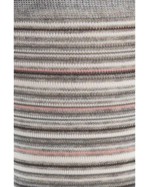 Cole Haan Gray Multistripe Crew Socks for men