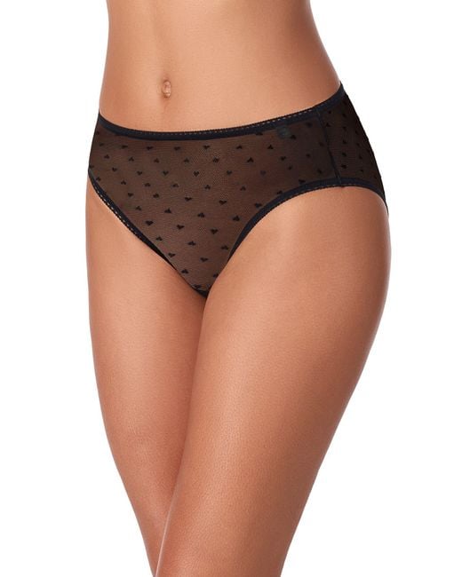 DKNY Brown Heart Mesh Bikini