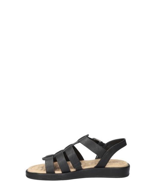 Easy Street Black Chirp Quarter Strap Gladiator Sandal
