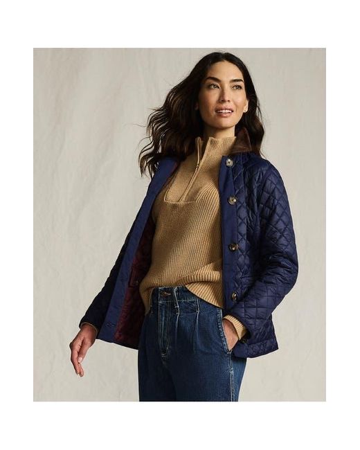 Lands' End Blue Reversible Barn Quilted Jacket