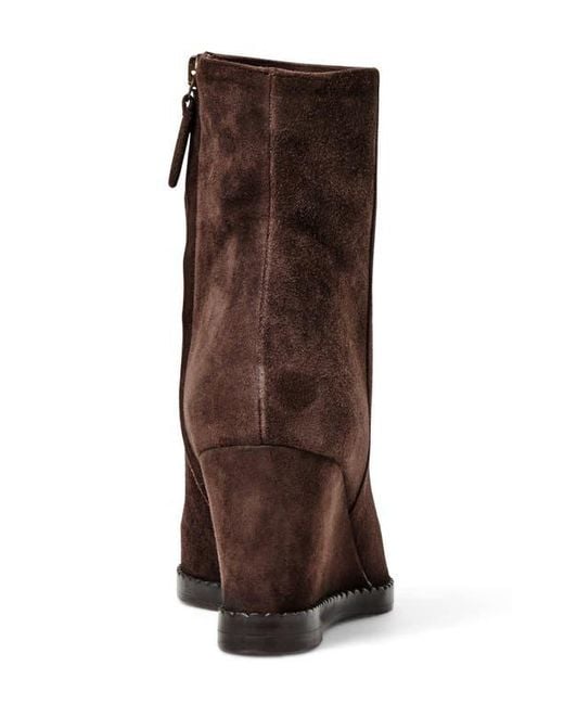 Bruno Magli Brown Opera Wedge Bootie