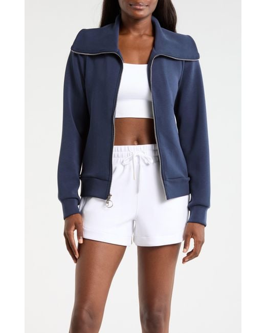 Mpg Blue Dreamweave Oversize Zip Jacket