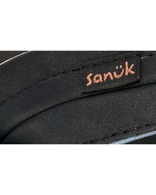 Sanuk Black Tiderush Flip Flop for men