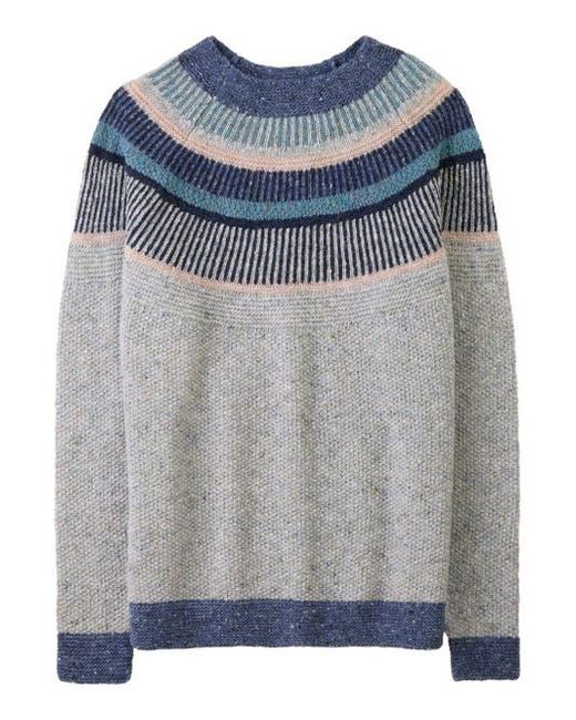 Celtic & Co. Blue Statement Donegal Wool Sweater