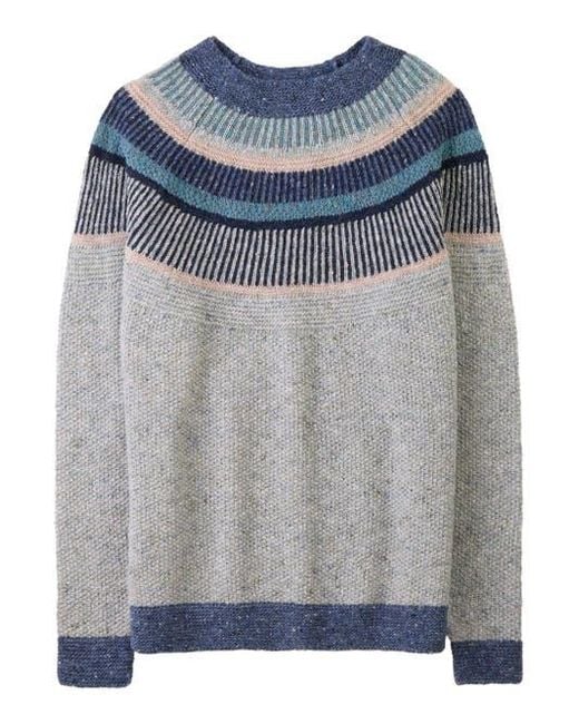 Celtic & Co. Blue Statement Donegal Wool Sweater