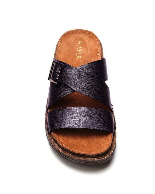 A. Veer Blue Baliya One Strap Sandal for men