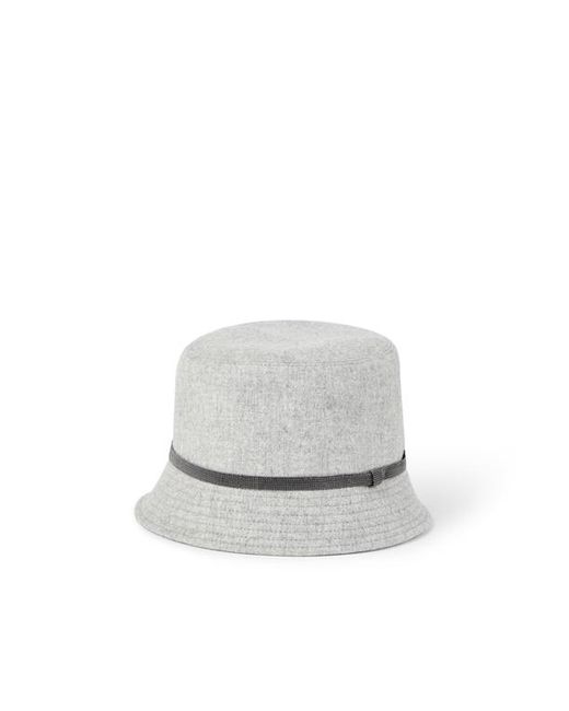 Brunello Cucinelli White Bucket Hat