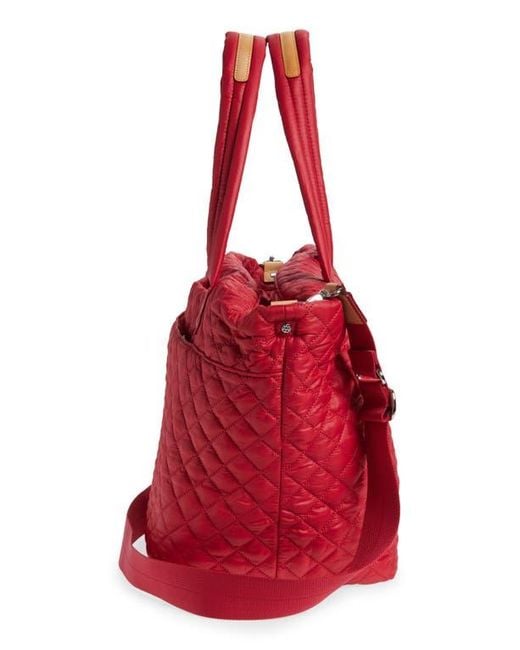 MZ Wallace Red Medium Metro Deluxe Tote