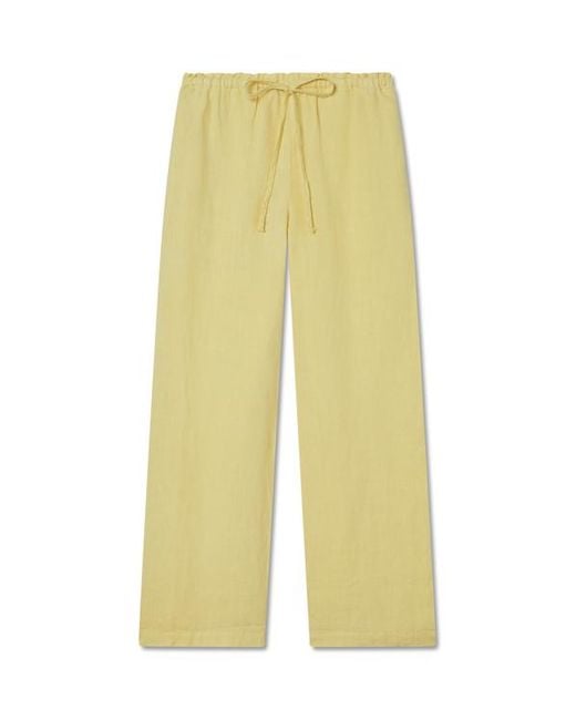 VIR VITA Yellow Delphine Linen Pant