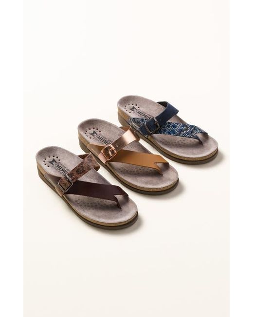 Mephisto Blue Helen Toe Loop Sandal