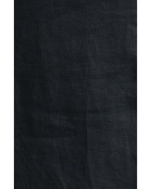 Doen Black Monroe Linen Minidress
