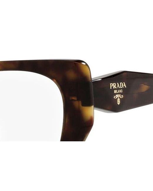 Prada Black 54Mm Square Optical Glasses for men