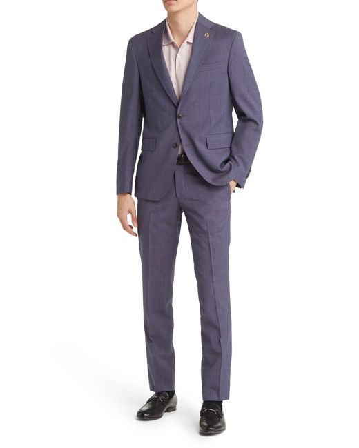 Ted Baker Blue Roger Extra Slim Fit Wool Suit for men