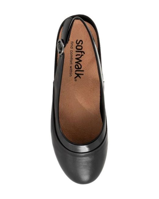 Softwalk® Black Sheffield Slingback Flat