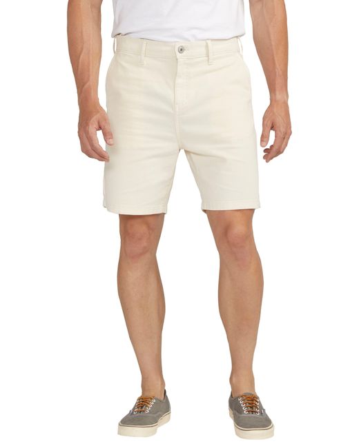 Silver Jeans Co. Natural Relaxed Fit Twill Painter Shorts for men