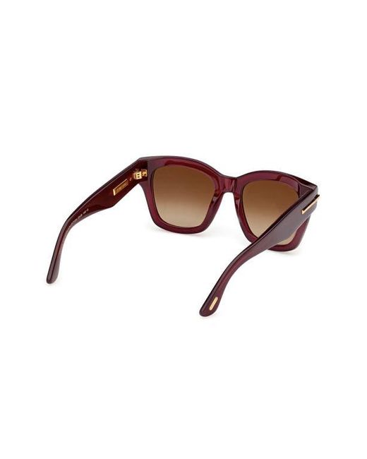 Tom Ford Brown 53Mm Gradient Butterfly Sunglasses