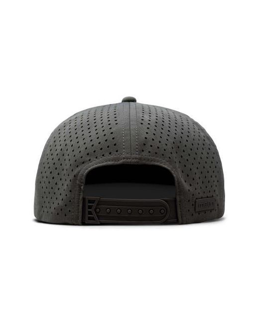 Melin Black Coronado Brick Hydro Performance Snapback Hat for men