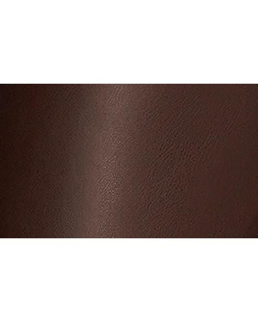 Donna Karan Brown Faux Leather Ankle Slim Fit Pants