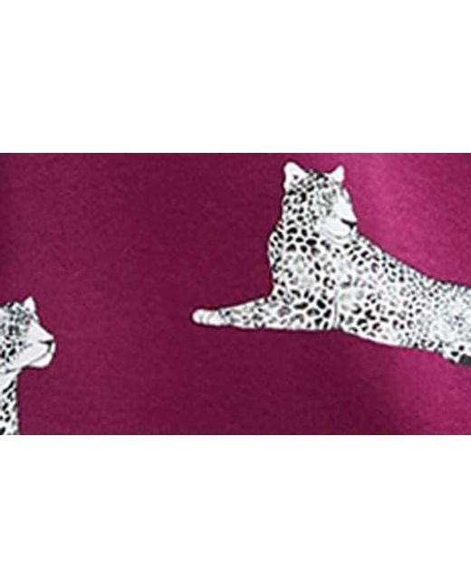 Petite Plume Red Panthre De Nuit Piped Silk Satin Pajamas