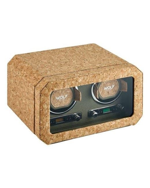 Wolf Metallic Cortica Double Watch Winder for men