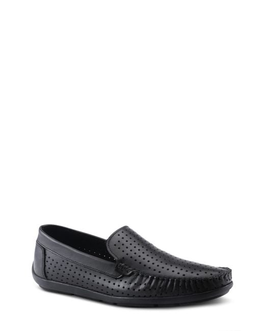 Spring Step Black Crispin Leather Loafer for men