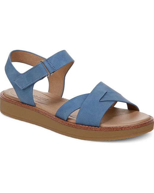 LifeStride Blue Wren Ankle Strap Platform Sandal