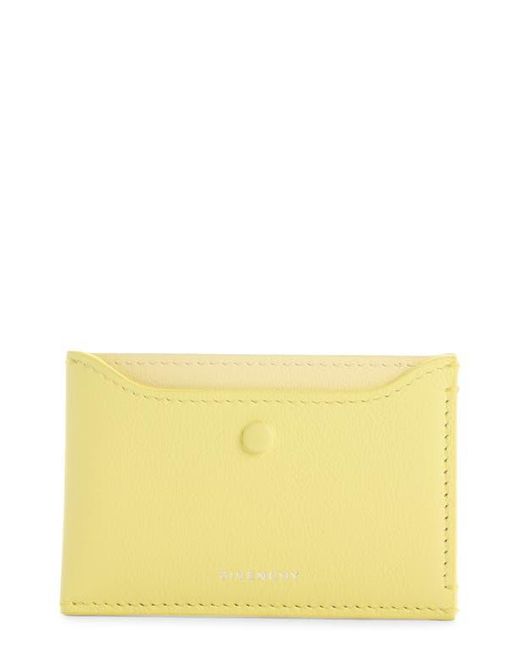 Givenchy Yellow Day Grained Leather Card Case