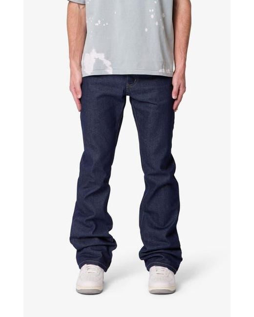 MNML Blue Raw Bootcut Jeans for men