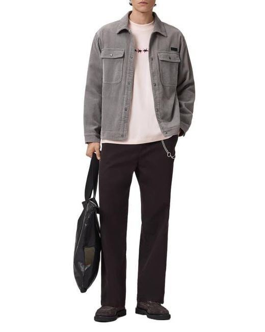 AllSaints Multicolor Deterent Cotton Graphic T-Shirt for men