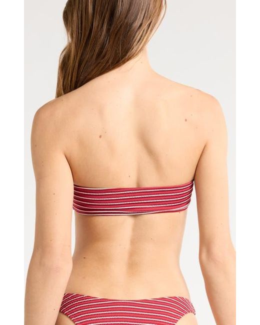 PacSun Red Emily Stripe Bandeau Bikini Top