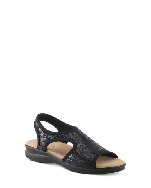 Flexus by Spring Step Black Nyaman Slingback Sandal