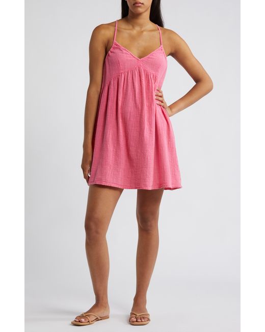 Rip Curl Red Classic Surf Cotton Cover-up Dress