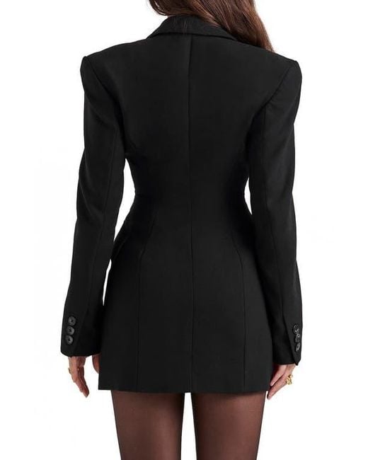 House Of Cb Women's Black Amia Long Sleeve Blazer Minidress