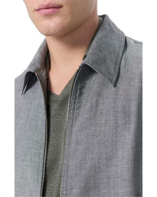 Rag & Bone Gray Melrose Donegal Wool Blend Zip Jacket for men