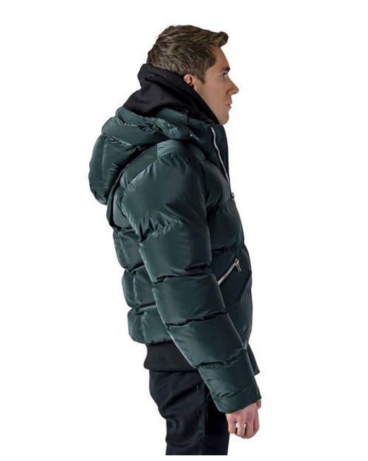 Woodpecker Blue Woody Bomber Quilted Coat for men