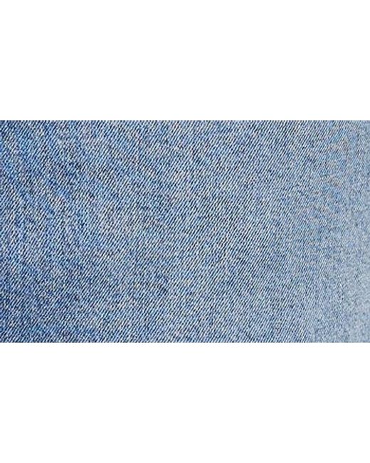 GOOD AMERICAN Blue '90S Raw Hem Denim Miniskirt
