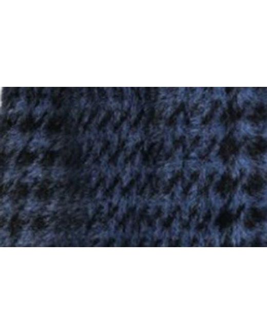 Apny Blue Plush Houndstooth Jacket