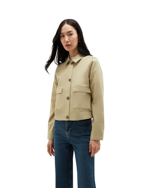 Hobbs Natural Manon Button-Front Utility Jacket