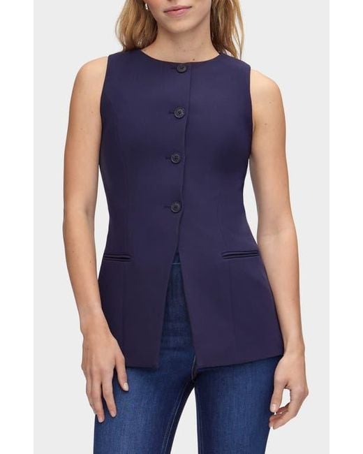 ALIGNE Blue Leo Collarless Vest