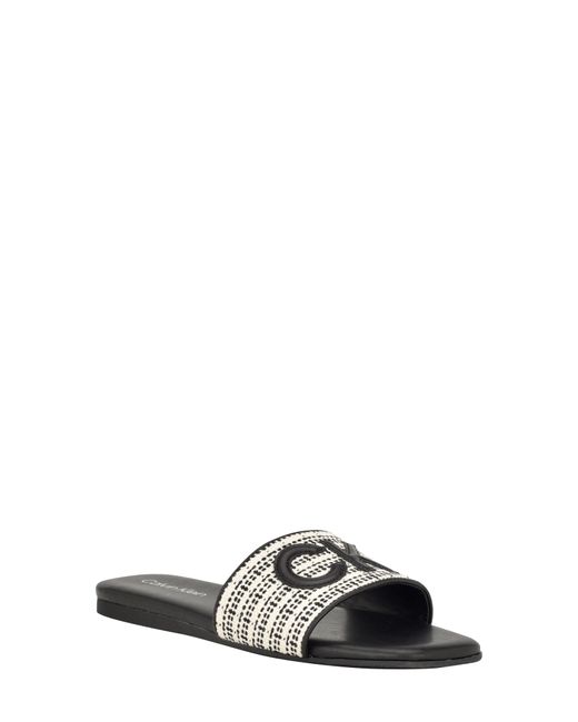 Calvin Klein Black Yides Slide Sandal