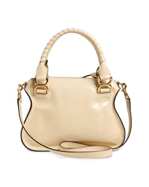 Chloé Natural Small Marcie Leather Satchel