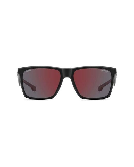 Carrera Purple 57Mm Polarized Rectangular Sunglasses for men