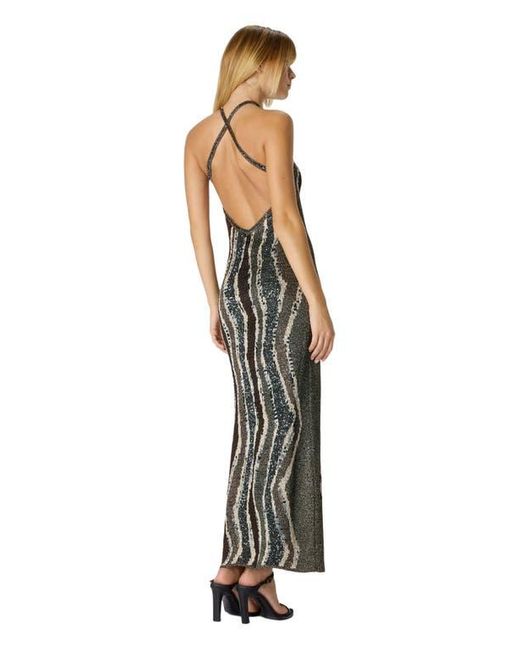 Missoni Long Dress With Wave Pattern in Brown | Lyst