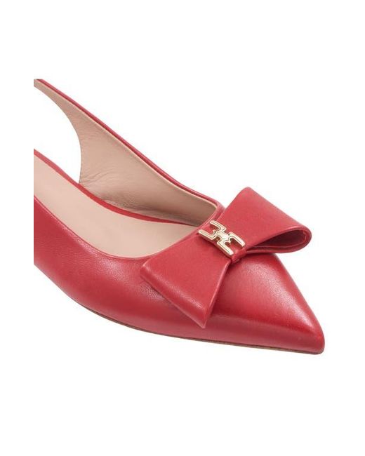 Bruno Magli Red Bella Pointed Toe Slingback Flat