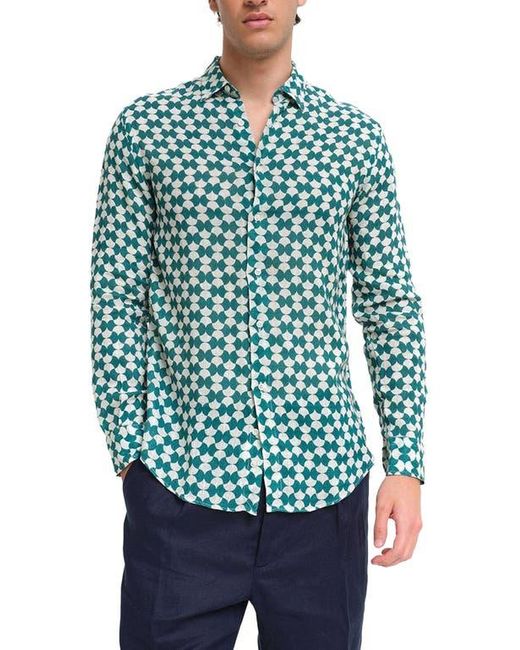 Peninsula Blue Soffi Linen Shirt for men