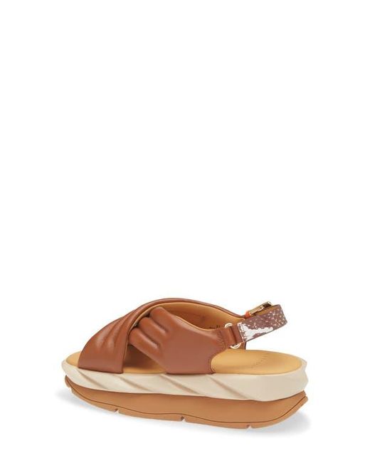 4Ccccees Brown Mellow Mana Platform Slingback Sandal